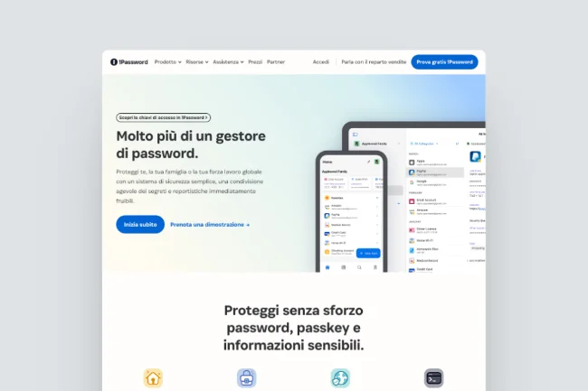 1Password - Screenshot Homepage