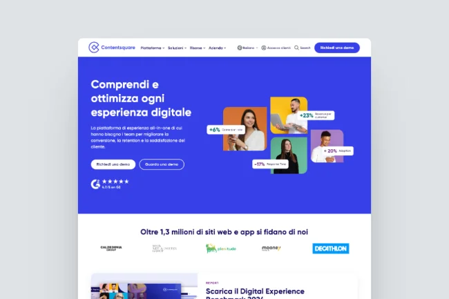 Content Square - Screenshot Homepage
